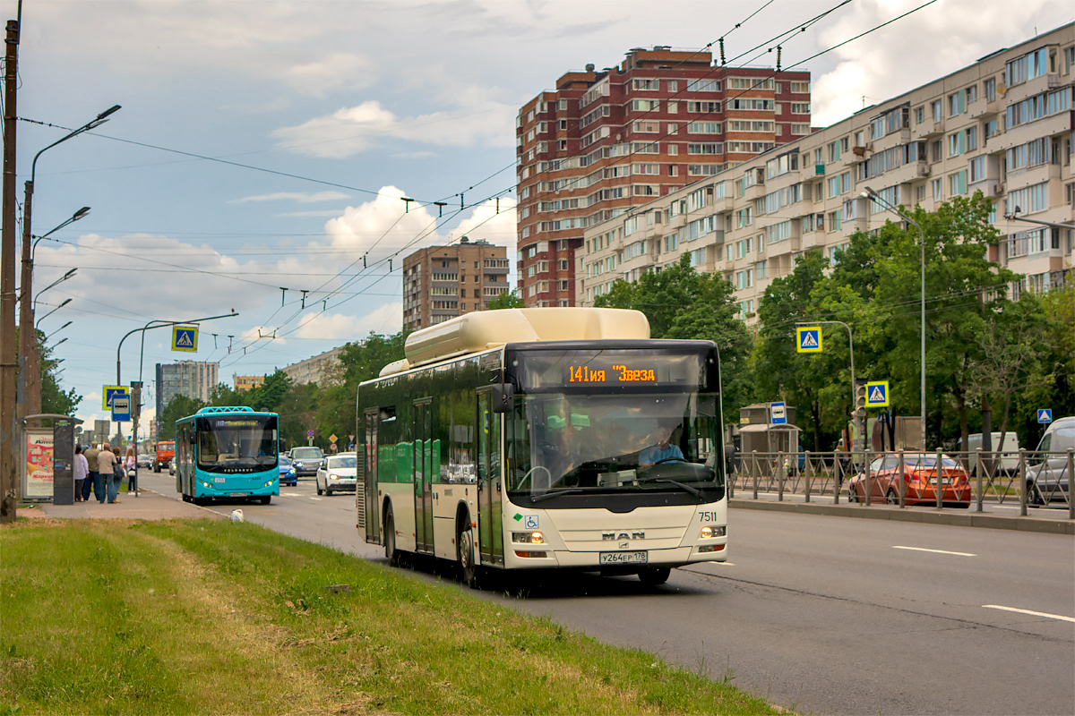 Saint Petersburg, Volgabus-5270.G4 (LNG) # 6365; Saint Petersburg, MAN A21 Lion's City NL313 CNG # 7511