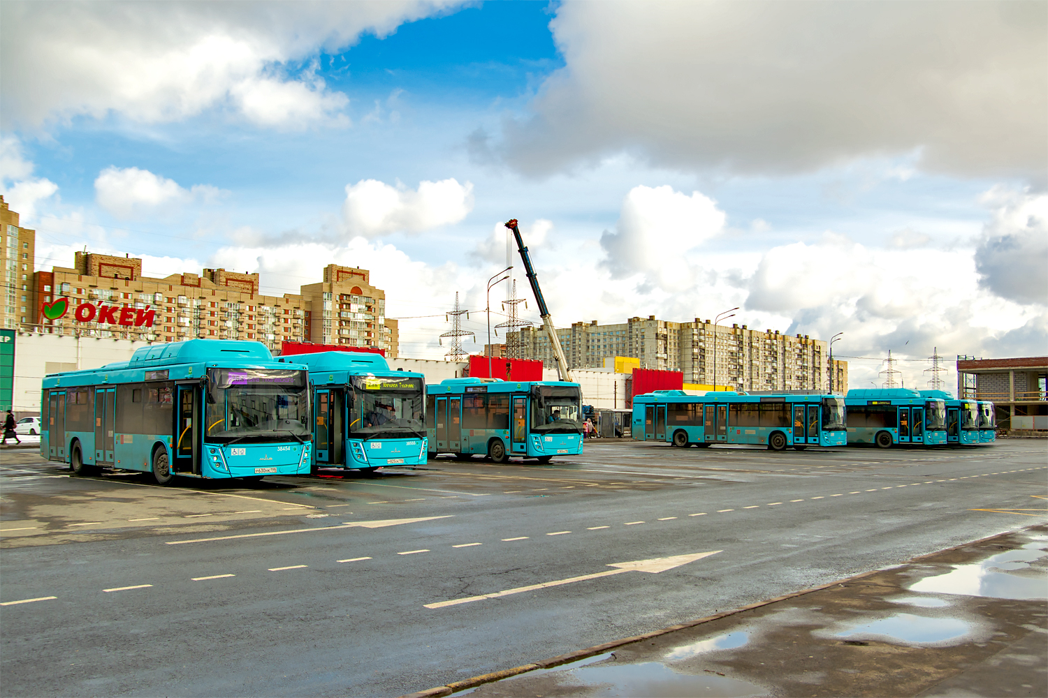 Saint Petersburg, MAZ-203.948 # 38454; Saint Petersburg, MAZ-203.945 # 38078