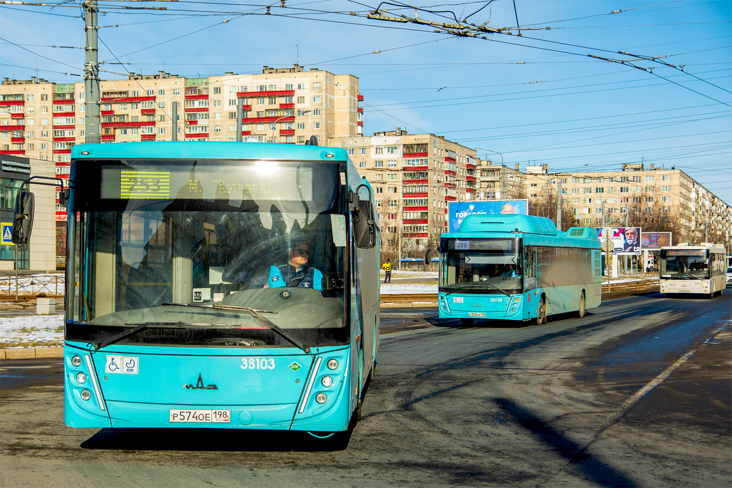 Saint Petersburg, MAZ-203.945 # 38103; Saint Petersburg, MAZ-203.948 # 38258