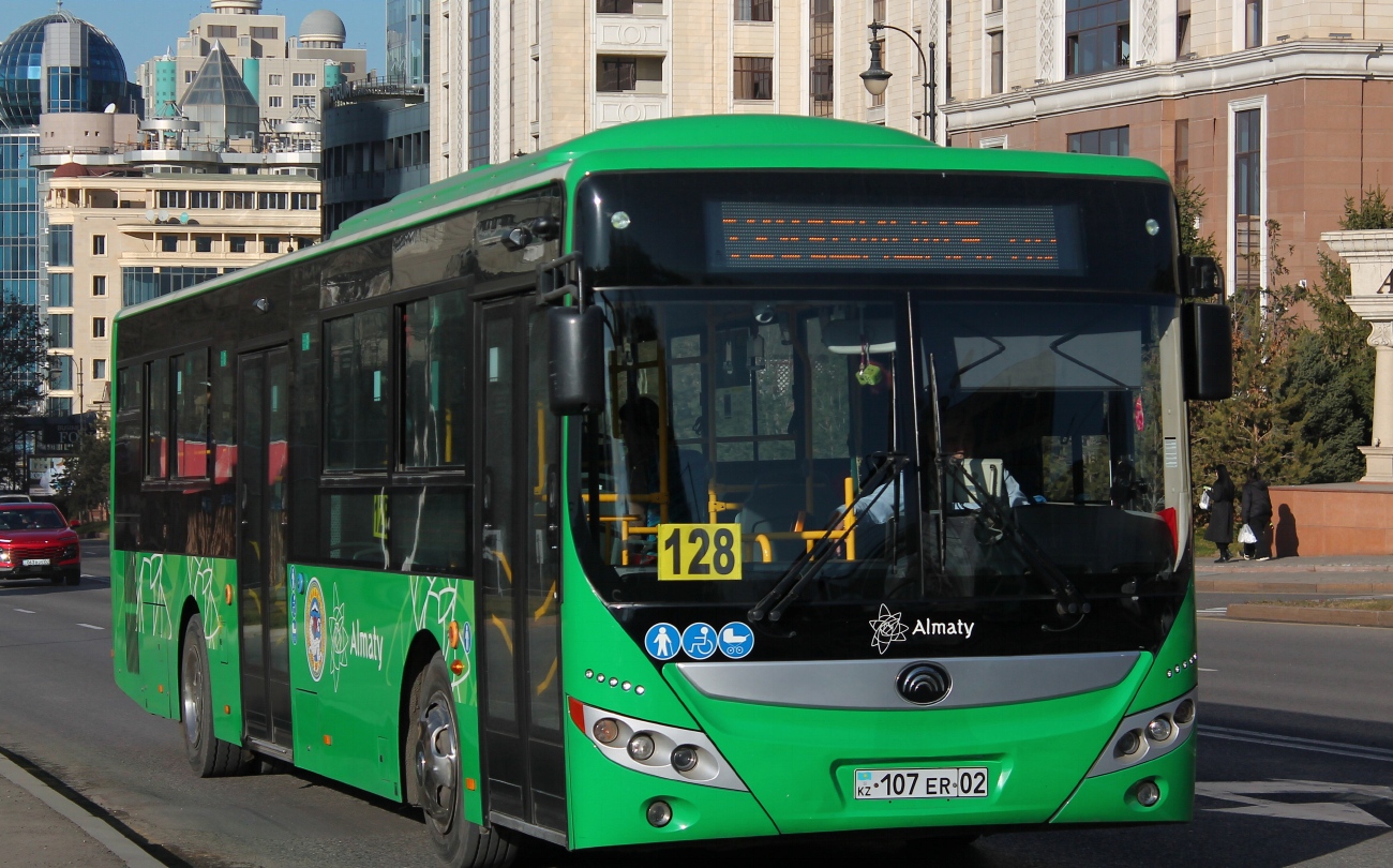 Almaty, Yutong ZK6118HGA (QazTehna) # 107 ER 02