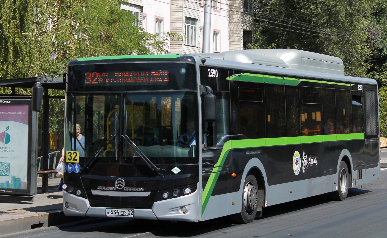 Almaty, Golden Dragon XML6125CN (Hyundai Trans Auto) # 2590