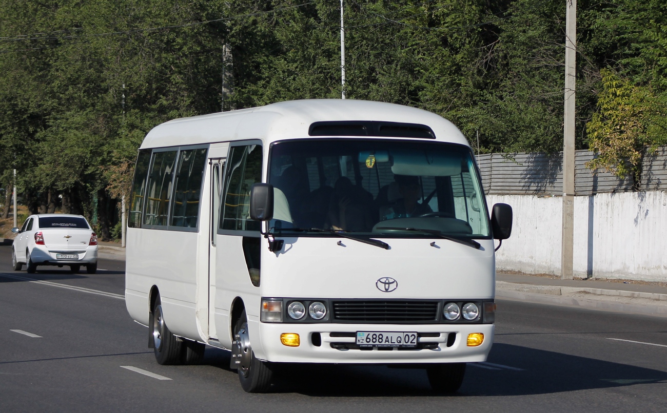 Almaty, Toyota Coaster HZB50L # 688 ALQ 02