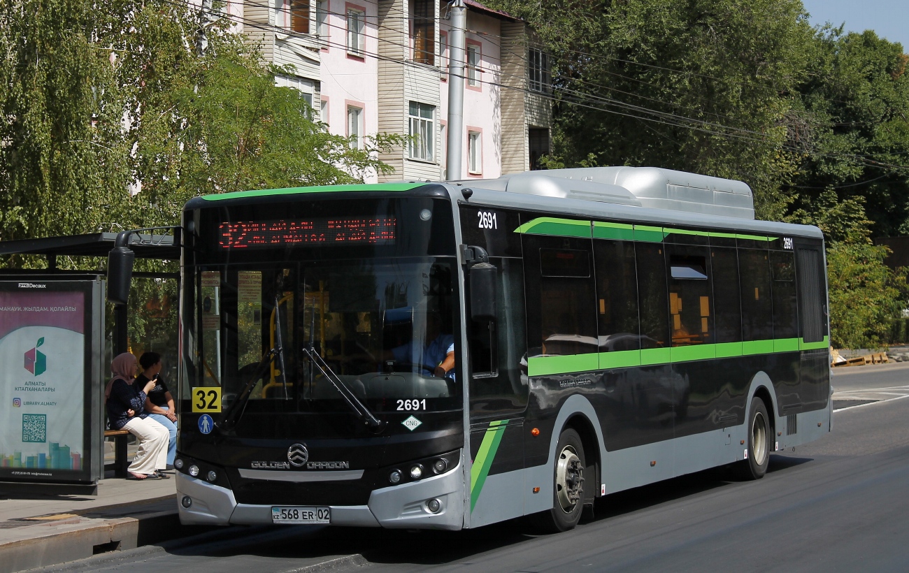Almaty, Golden Dragon XML6125CN (Hyundai Trans Auto) # 2691