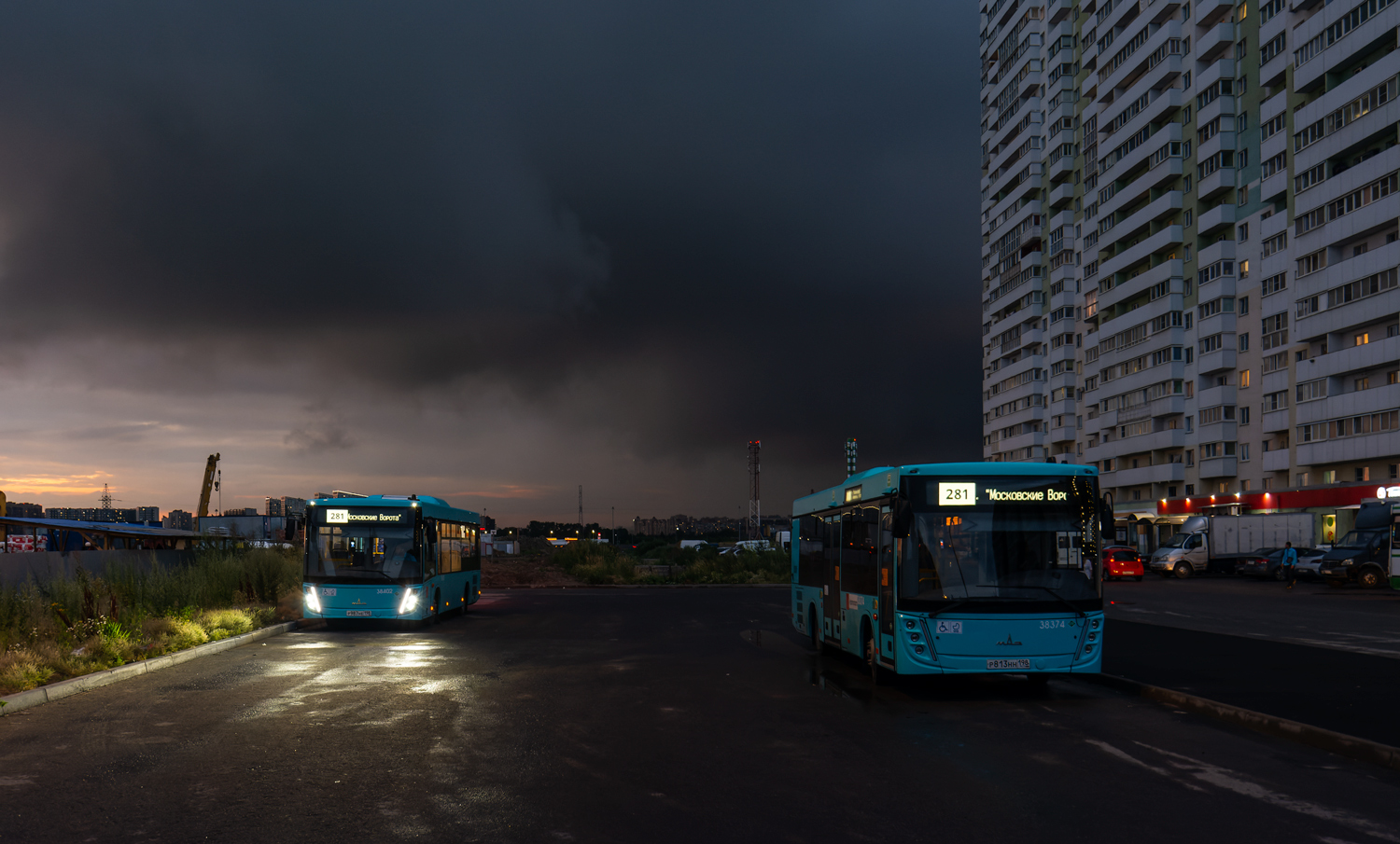 Saint Petersburg, MAZ-206.947 # 38402; Saint Petersburg, MAZ-206.947 # 38374