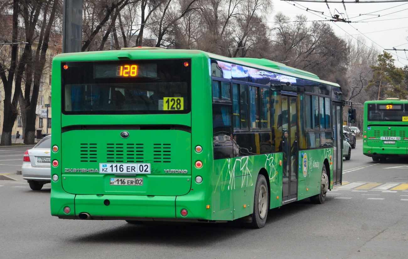 Almaty, Yutong ZK6118HGA (QazTehna) # 116 ER 02