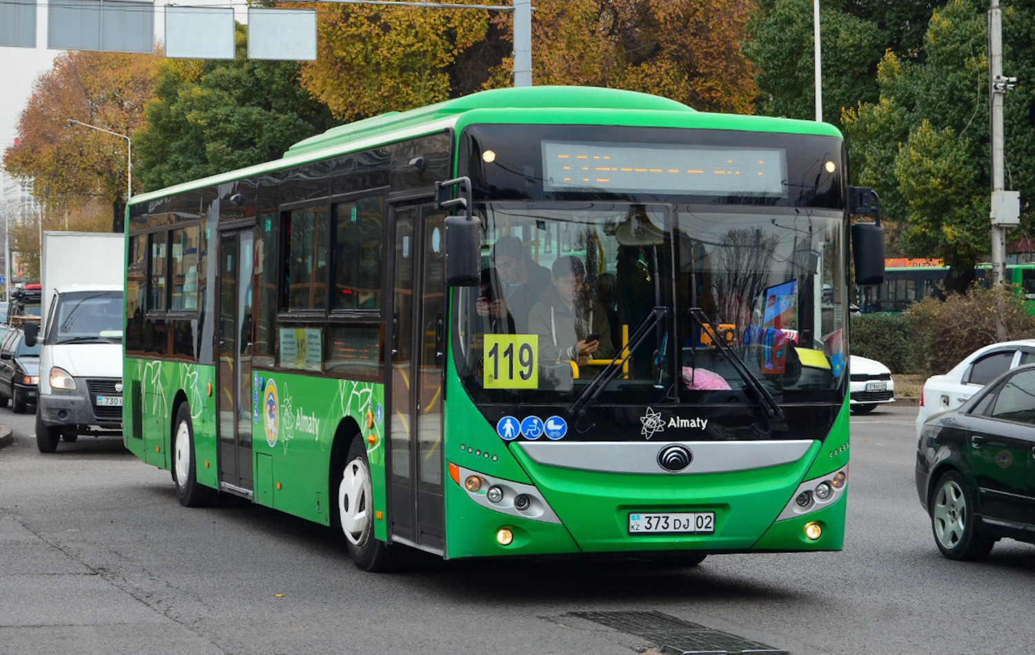 Almaty, Yutong ZK6118HGA (QazTehna) # 373 DJ 02