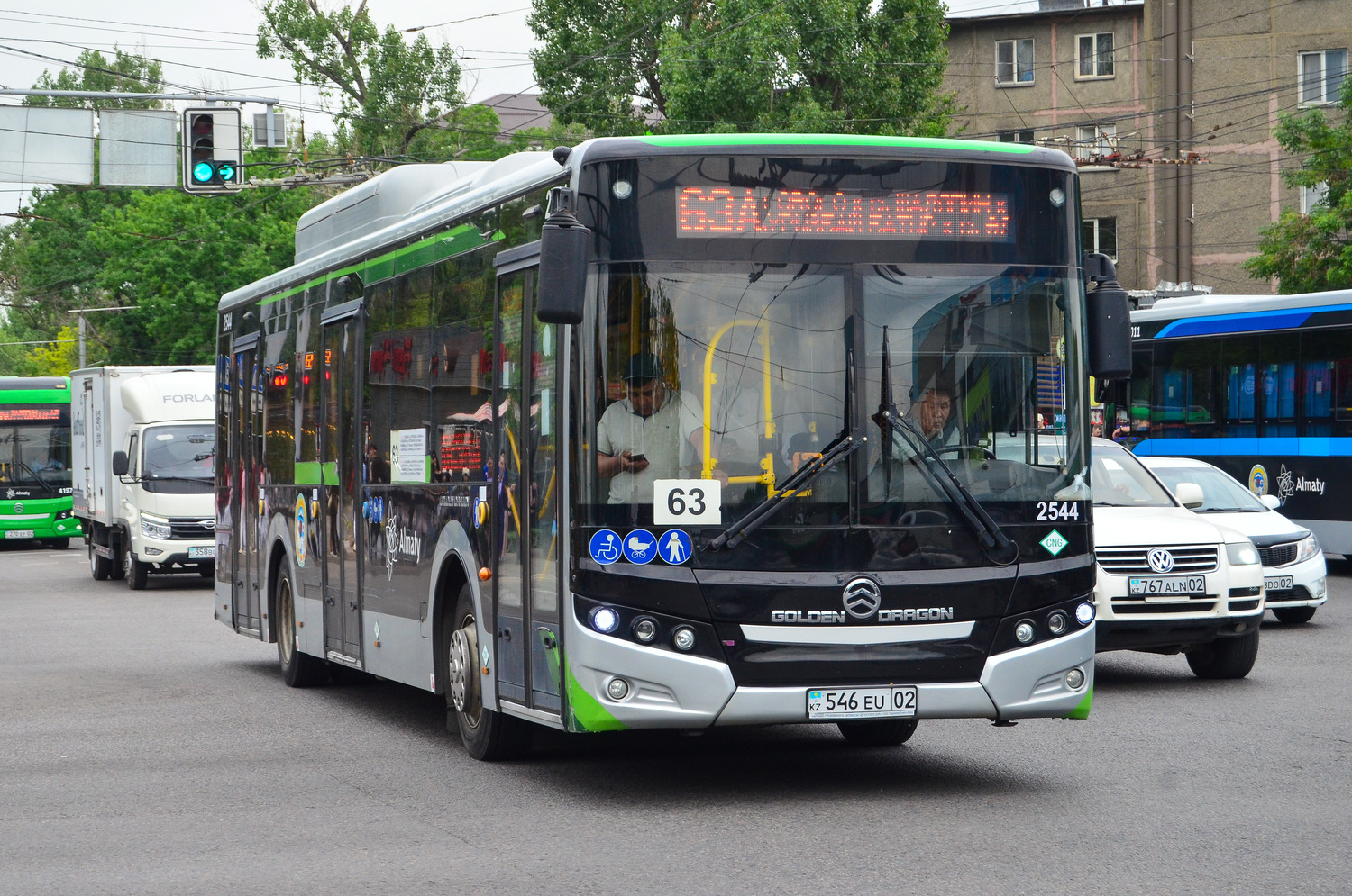 Almaty, Golden Dragon XML6125CN (Hyundai Trans Auto) # 2544
