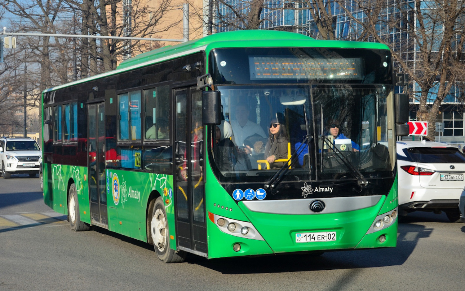 Almaty, Yutong ZK6118HGA (QazTehna) № 114 ER 02