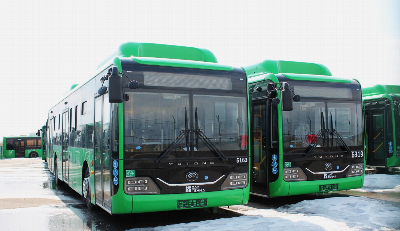 Almaty, Yutong ZK6126HG (QazTehna) # 6163; Almaty — Bus depots