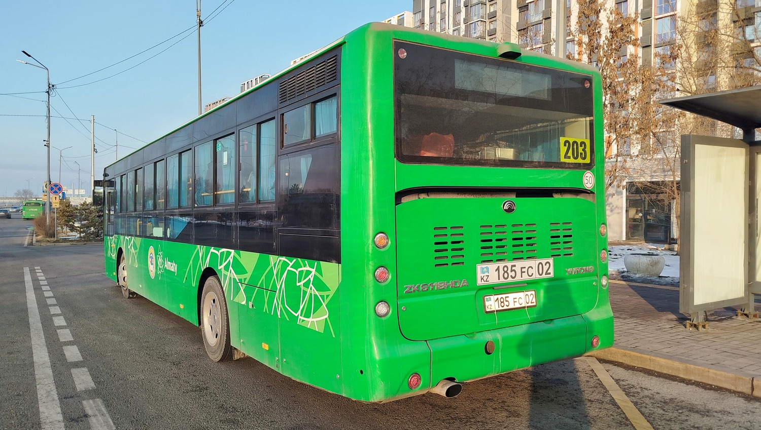 Almaty, Yutong ZK6118HGA (QazTehna) # 185 FC 02