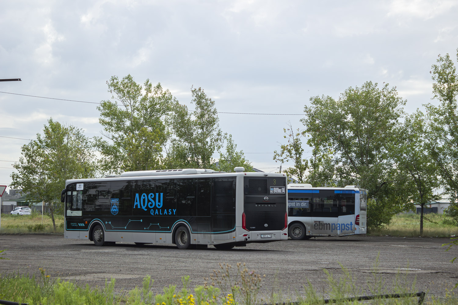 Aksu, Skywell NJL6128H (SemAZ) # 909 RE 14; Aksu, Mercedes-Benz O530 Citaro facelift # 909 BB 14