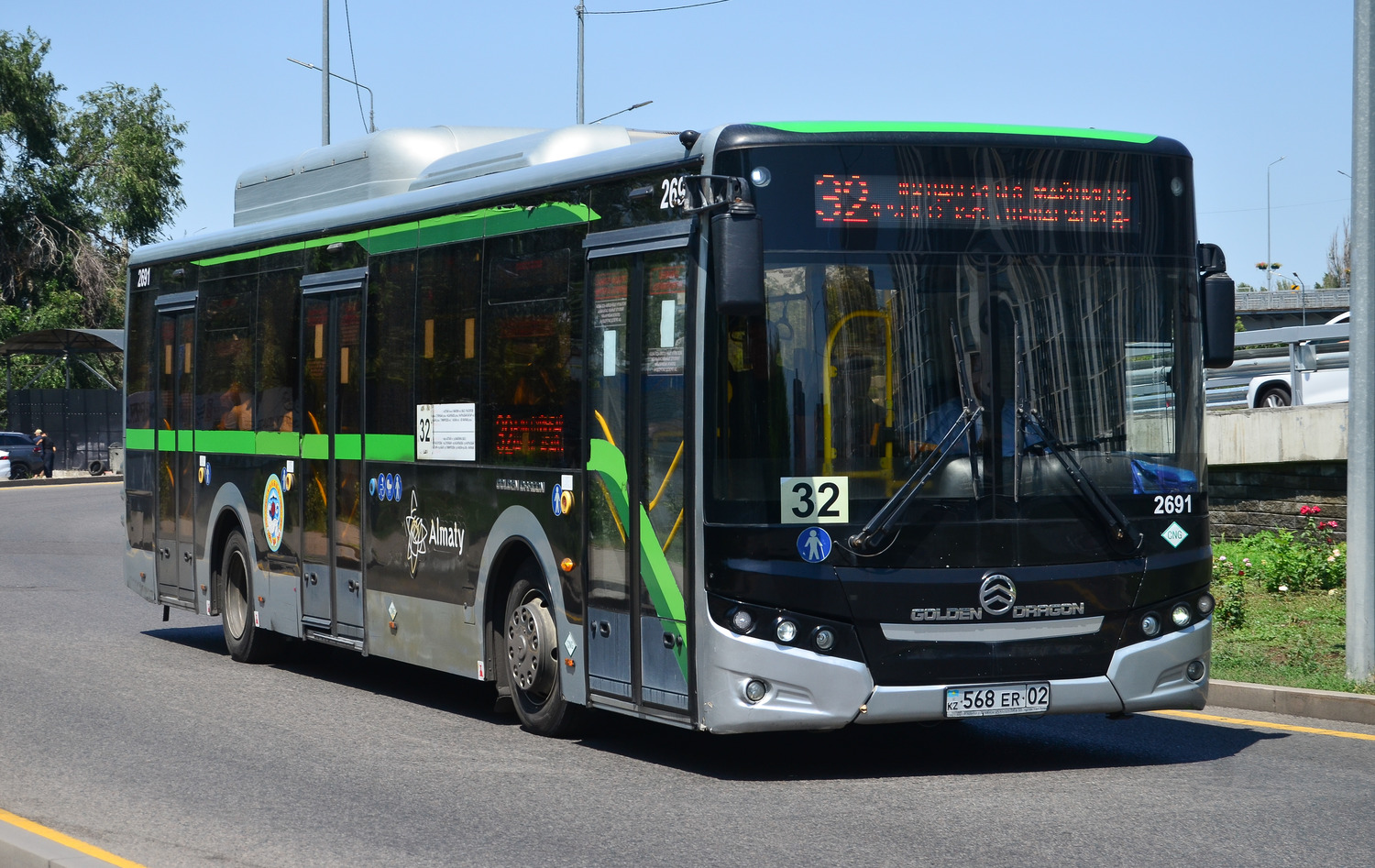 Almaty, Golden Dragon XML6125CN (Hyundai Trans Auto) # 2691