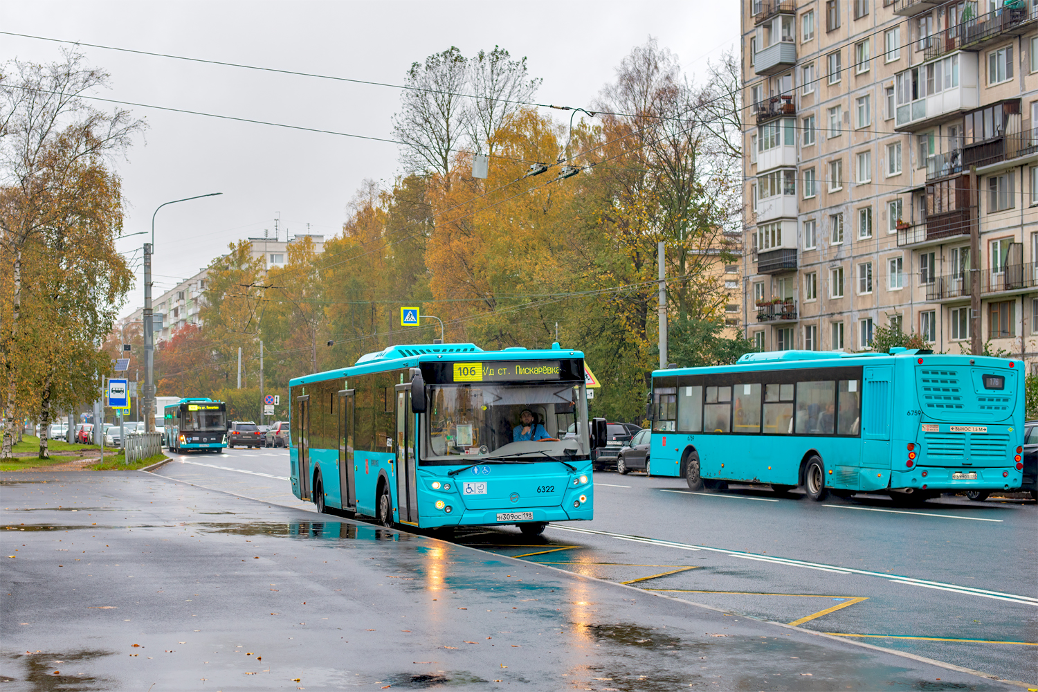 Saint Petersburg, LiAZ-5292.65 # 6322; Saint Petersburg, Volgabus-5270.G4 (LNG) # 6759