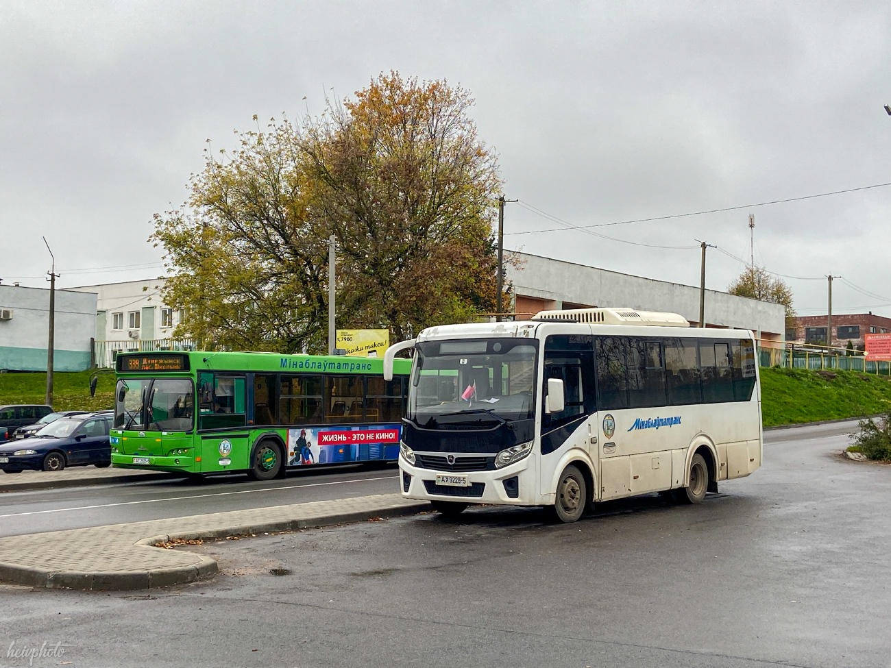 Dziarzhynsk, PAZ-320405-04 "Vector Next" # АХ 9228-5; Dziarzhynsk — Terminus stops